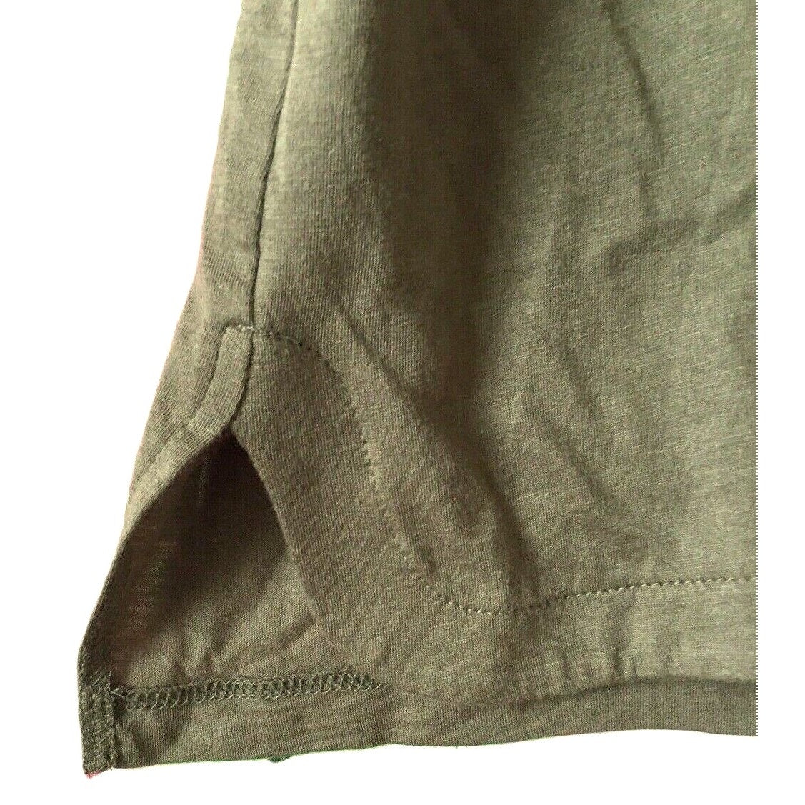 Habitual "Reed" Scoop Neck Short Sleeve Pullover Top Large in Army Green NWT