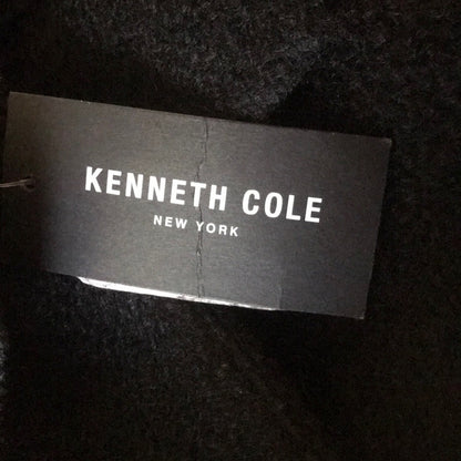 Kenneth Cole Double Breasted Rib Trim Boucle Coat WOMENS Small Jacket  Black NEW