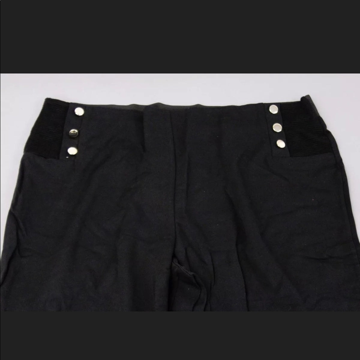 Suzanne Betro Black Wide Leg High Waisted Pants 4X