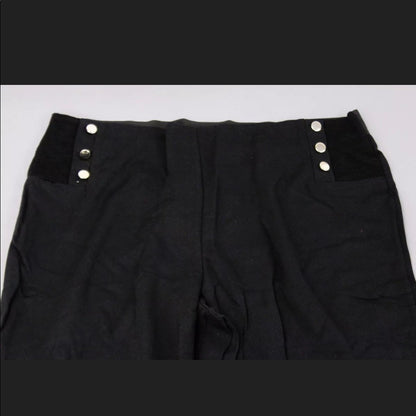 Suzanne Betro Black Wide Leg High Waisted Pants 4X