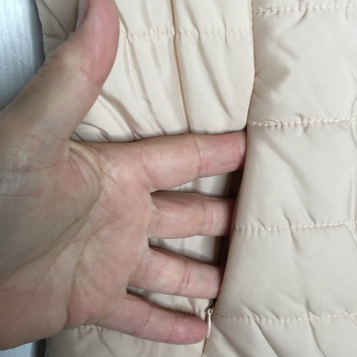 Cambridge Dry Goods Lightweight Quilted Puffer Vest Sleeveless Medium Rose Gold