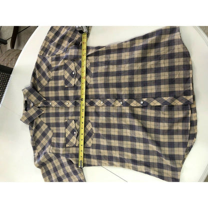 Holt Western Wear Shirt MEDIUM Pearl Snaps Rodeo Plaid Cowboy Vintage