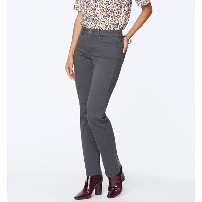 NYDJ Women's Jeans Marilyn Straight Size 4 Vintage Pewter Gray NWT Pants