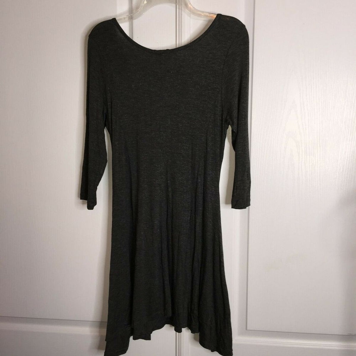 Rue 21 NEW Skater Swing Style Dress Long Sleeve Heather Grey Junior Small LIGHT