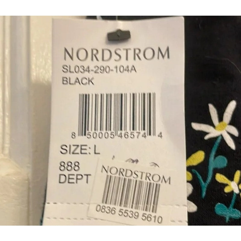 Circle X Girls Elastic Waist Pull On Shorts Size Large Black with Daisies NWT