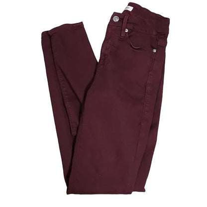 Good American Skinny Sculpting Super Stretch Jeans Sz 10/30 in Burgundy NWT