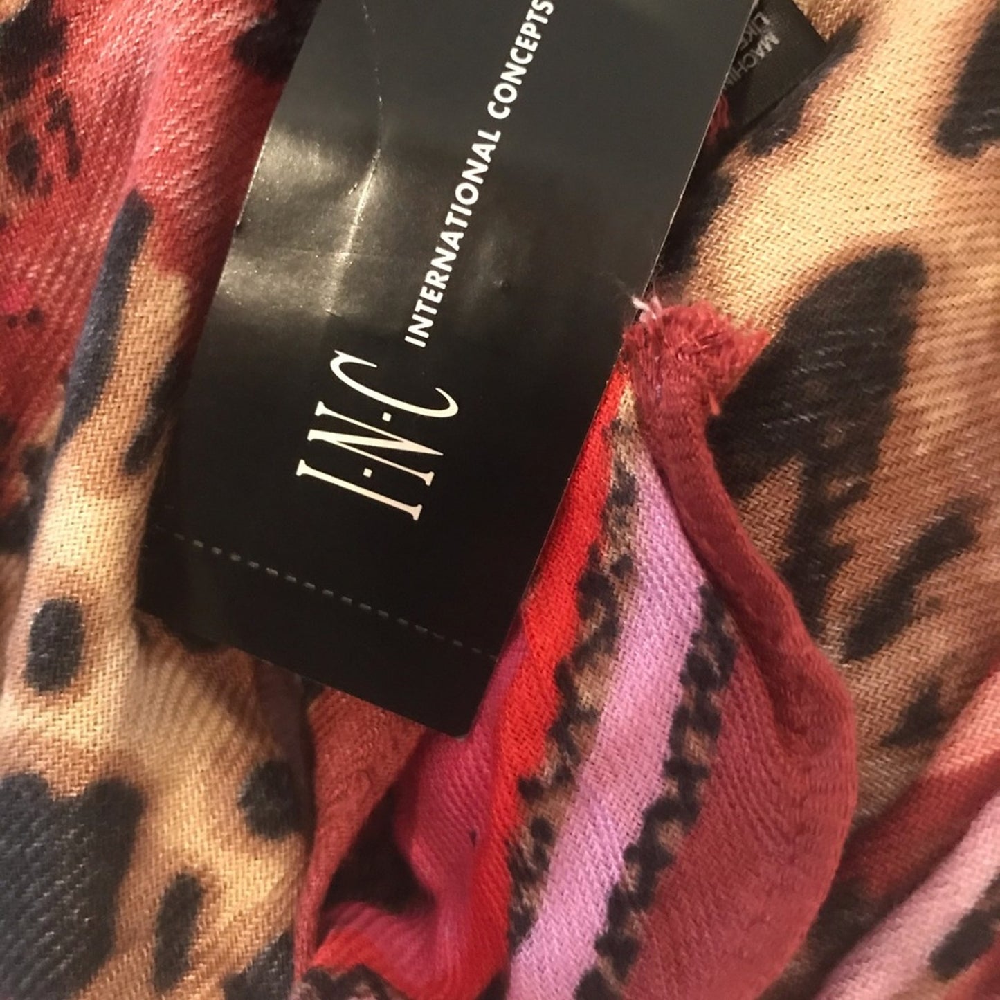 INC International Concept Animal Floral Pashmina NEW scarf wrap flowers oversize