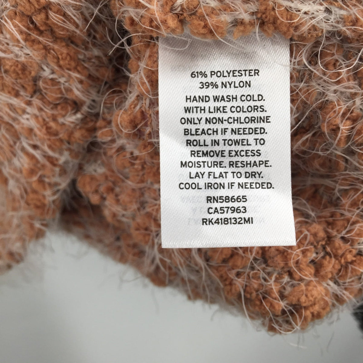 Abound Women's Fuzzy Knit Turtleneck Sweater Long Sleeves Tan Lion Marl Medium