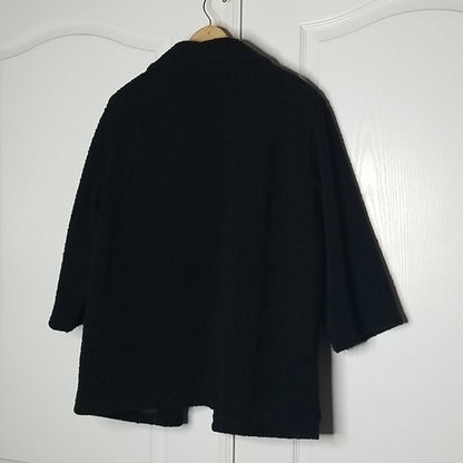 STUDIO BY IRIE vintage open front jacket 1960s BOUCLE swing coat MEDIUM