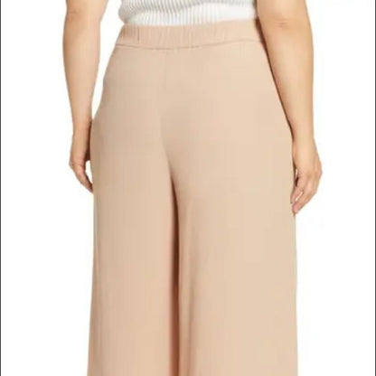 Leith NWT Tan Taupe Pocket Easy Cropped Pants 3X