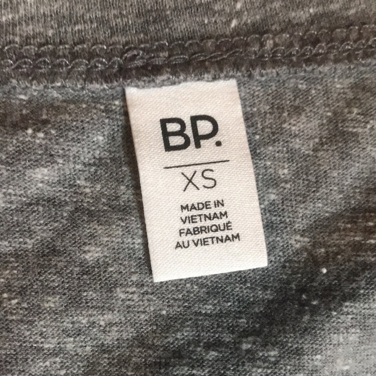 BP. Grey Front Knotted Long Sleeve Tee XSmall
