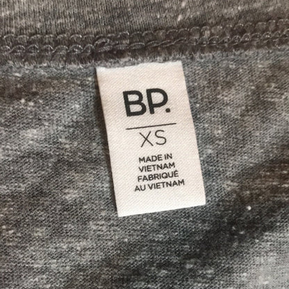 BP. Grey Front Knotted Long Sleeve Tee XSmall