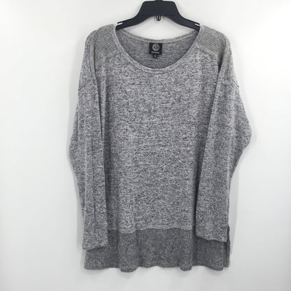 Bobeau Layered Look Tunic Sweater Ribbed Hem Long Sleeve Dew Nightfall X-Large