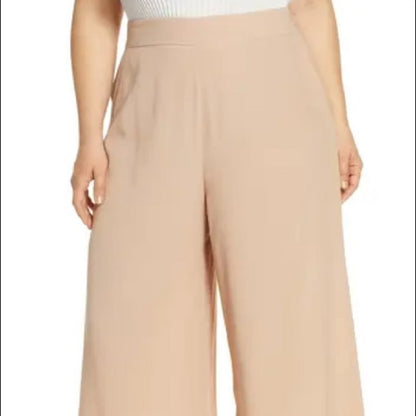 Leith NWT Tan Taupe Pocket Easy Cropped Pants 3X