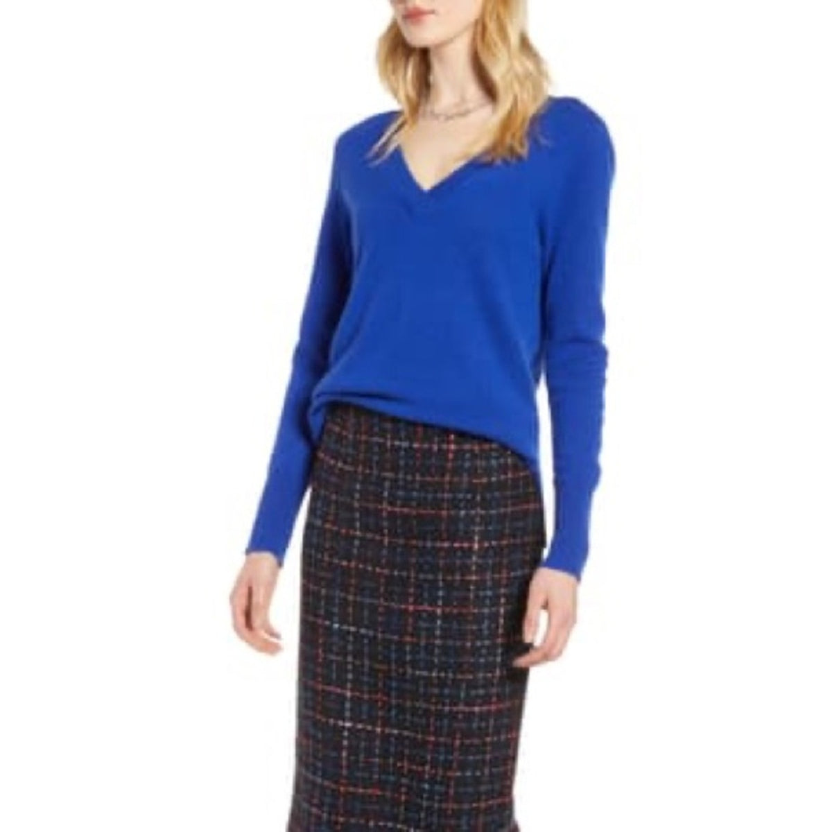 Halogen NEW V Neck Cashmere Sweater Extra Small
