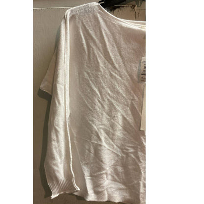 Caslon Top Extra Small/XS White NEW Loose Oversize Inside-Out Sweater Dolman
