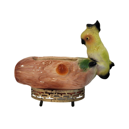 MCM cockatoo parrot vintage planter cocker spaniel vase decor floppy ears kitsch
