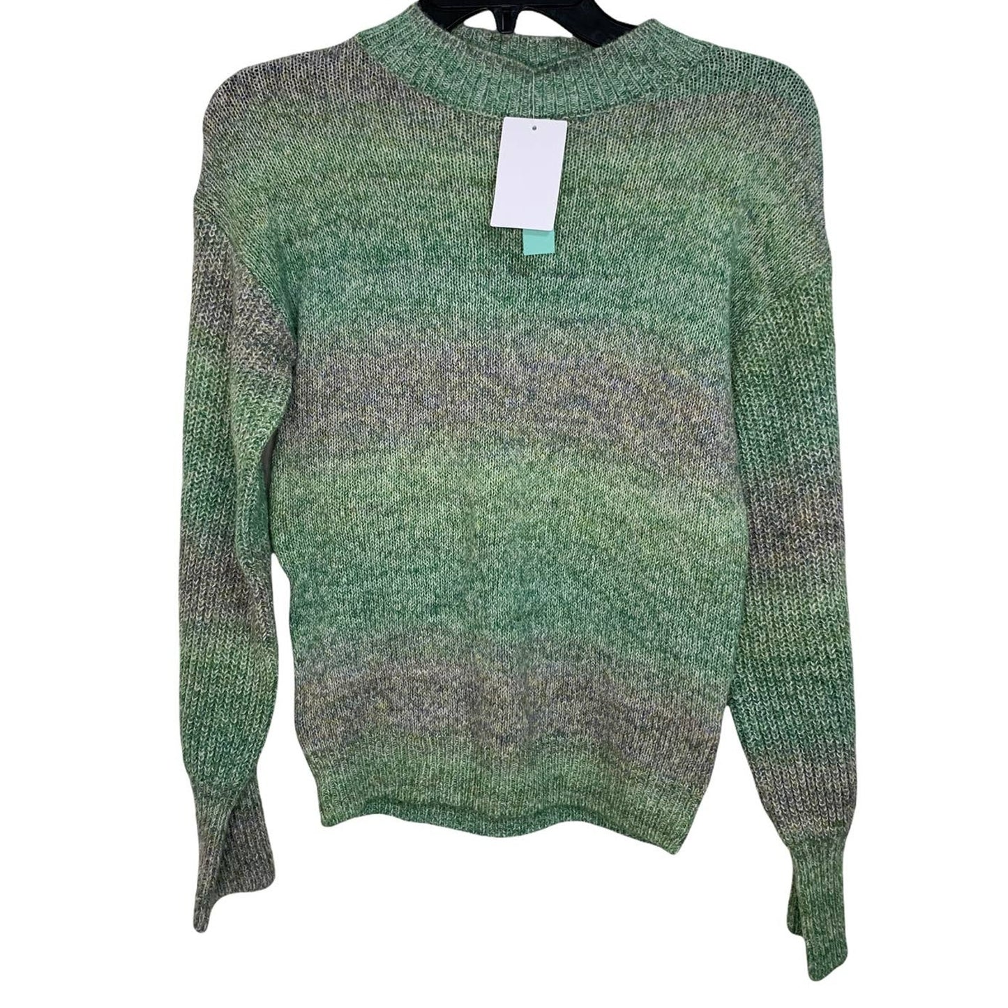 Abound Marled Knit Pullover Sweater XS/Extra Small in Teal Cyrus Space Dye NWT