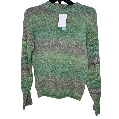Abound Marled Knit Pullover Sweater XS/Extra Small in Teal Cyrus Space Dye NWT