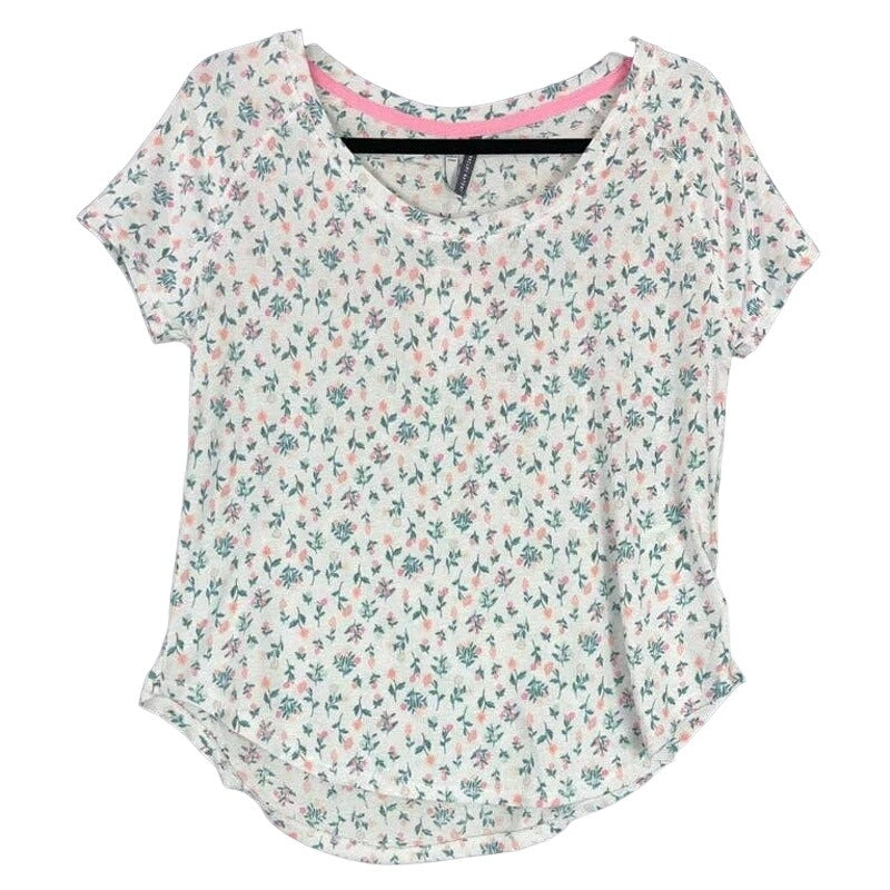 Jaclyn Intimates Soft Short Sleeve Lounge/Pajama Top Sz Large Floral NWT