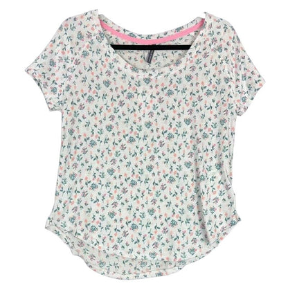 Jaclyn Intimates Soft Short Sleeve Lounge/Pajama Top Sz Large Floral NWT