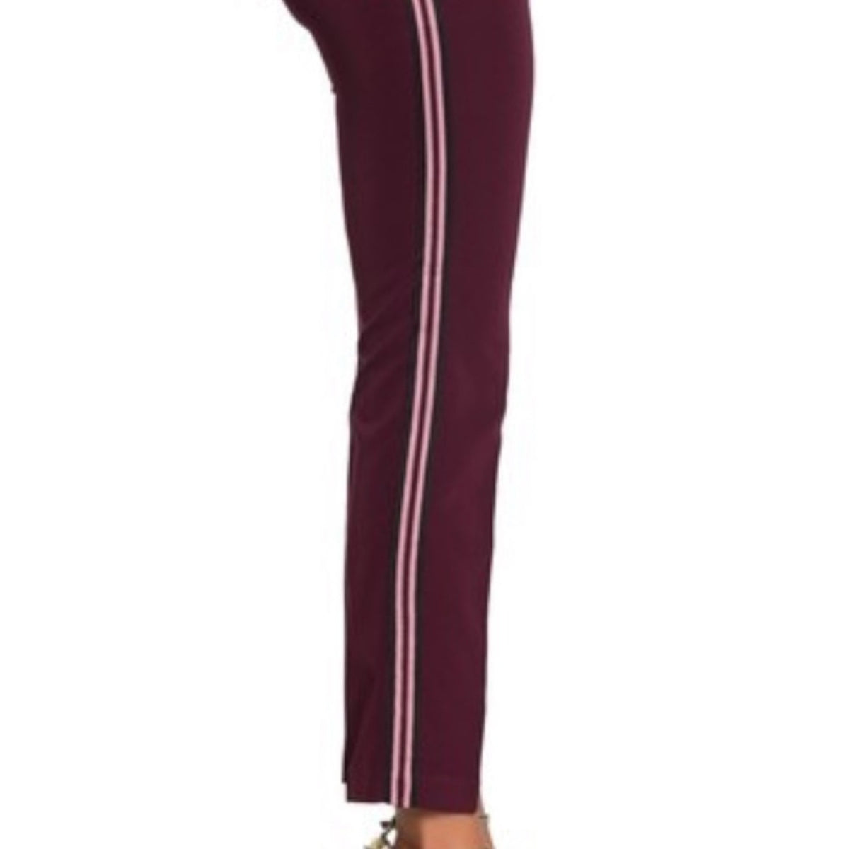 Laundry By Shelli Segal NWT Wine Side Stripe Trouser Size 4