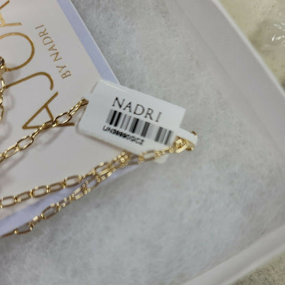 NADRI Ajoa Lynx Cubic Zirconia Layered Necklace up to 18" Gold-Plated MSRP $75