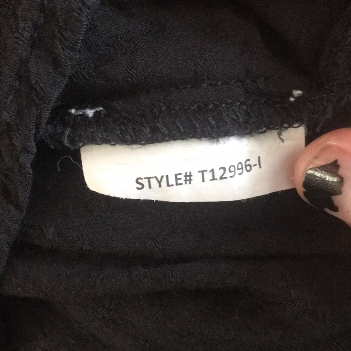 Lush NEW Black Split Neck Long Sleeve Blouse Small