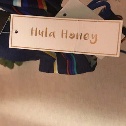 Hula Honey Stripped Side Tie Bikini Bottom Size Medium