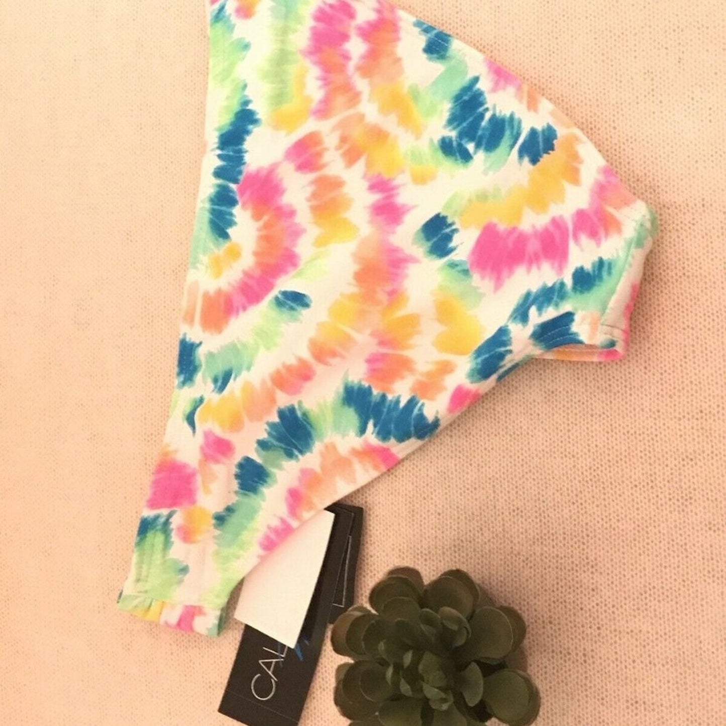 California Waves Shirred Side Tab Tie Dye Hipster Size Small
