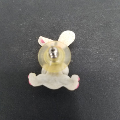Vintage Plastic Single Easter Bunny Post Earring Jewelry Replacement