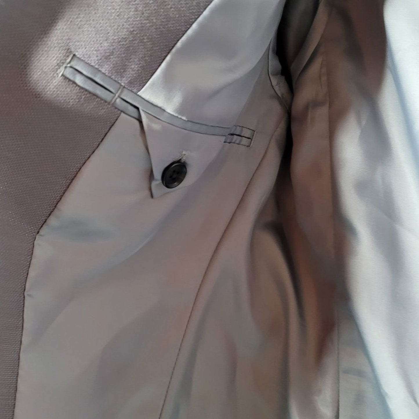 Nordstrom Rack Fit Flat Classic Blazer Size 30 S 2 button front Gray Grey