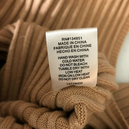 WAYF Dede & Emily BFF Ribbed Hollie Sweater Dress Size Small Camel Tan NWT