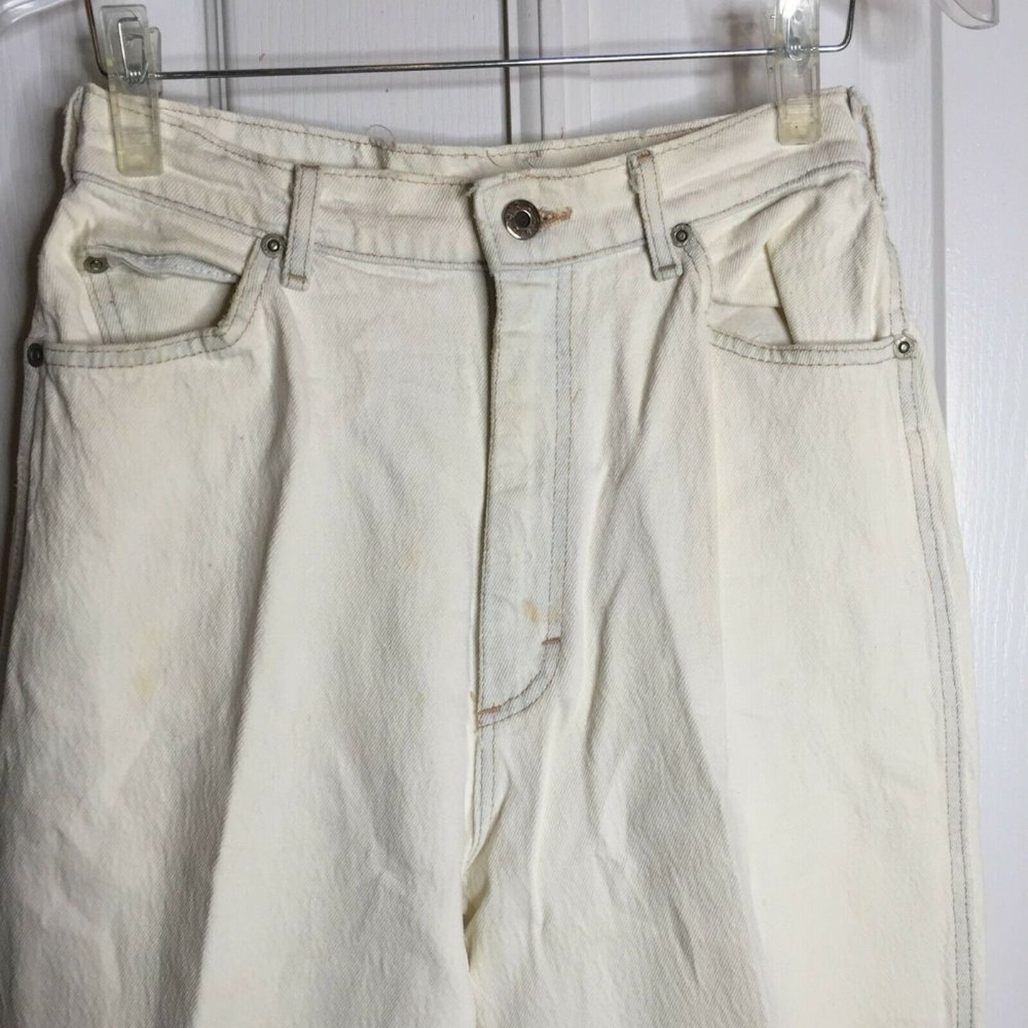 Vintage Lee Womens Acid Wash Denim Vintage Distressed Jeans Size 27 HI RISE MOM