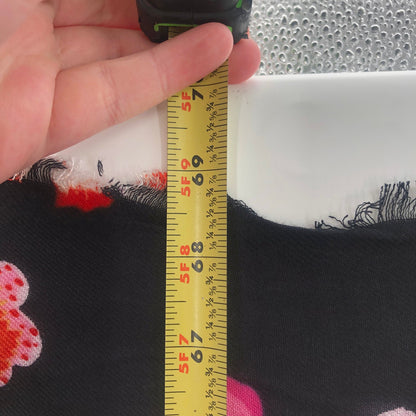 International Concepts Women's Nature Fringe Pashmina Scarf Floral Black OS NWT
