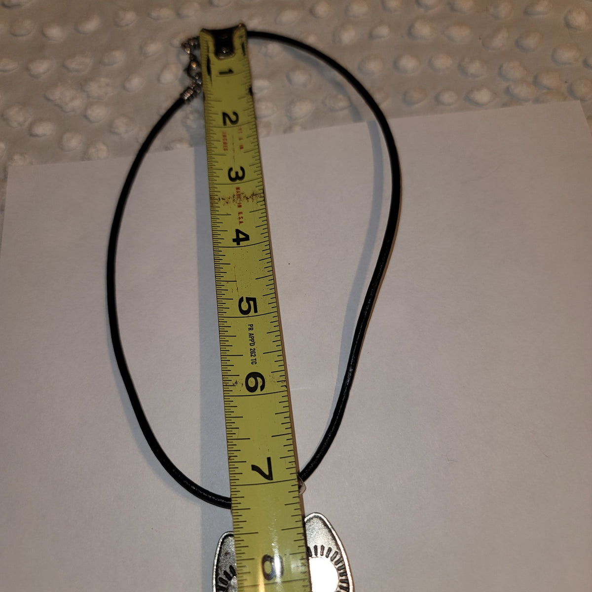 New metal black aged silvertone TIERED Big Eye Owl Necklace Vinyl Chocker Slide
