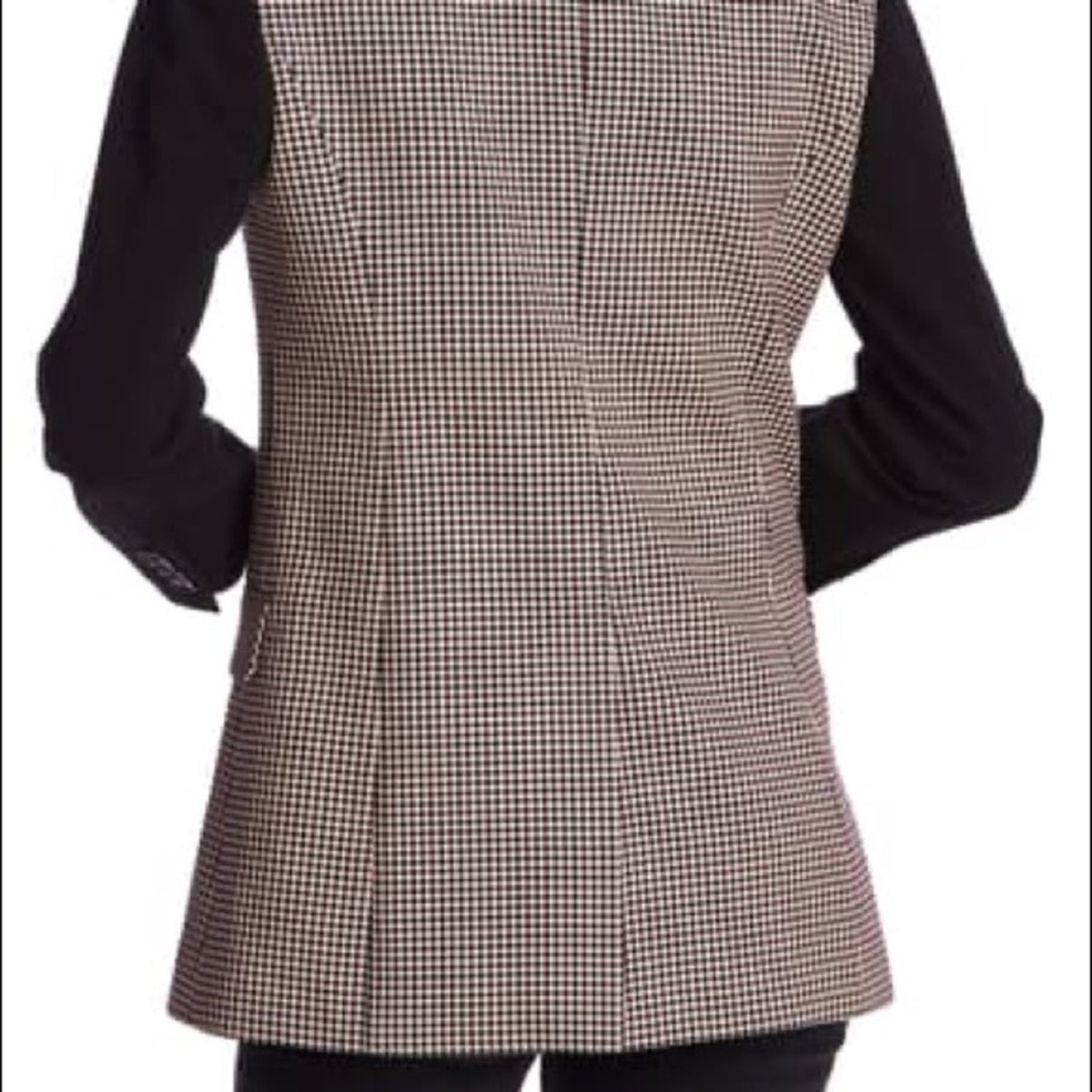 1. State Mini Houndstooth Mixed Media Blazer Size 2 XS Polished Nomad Warm Plum