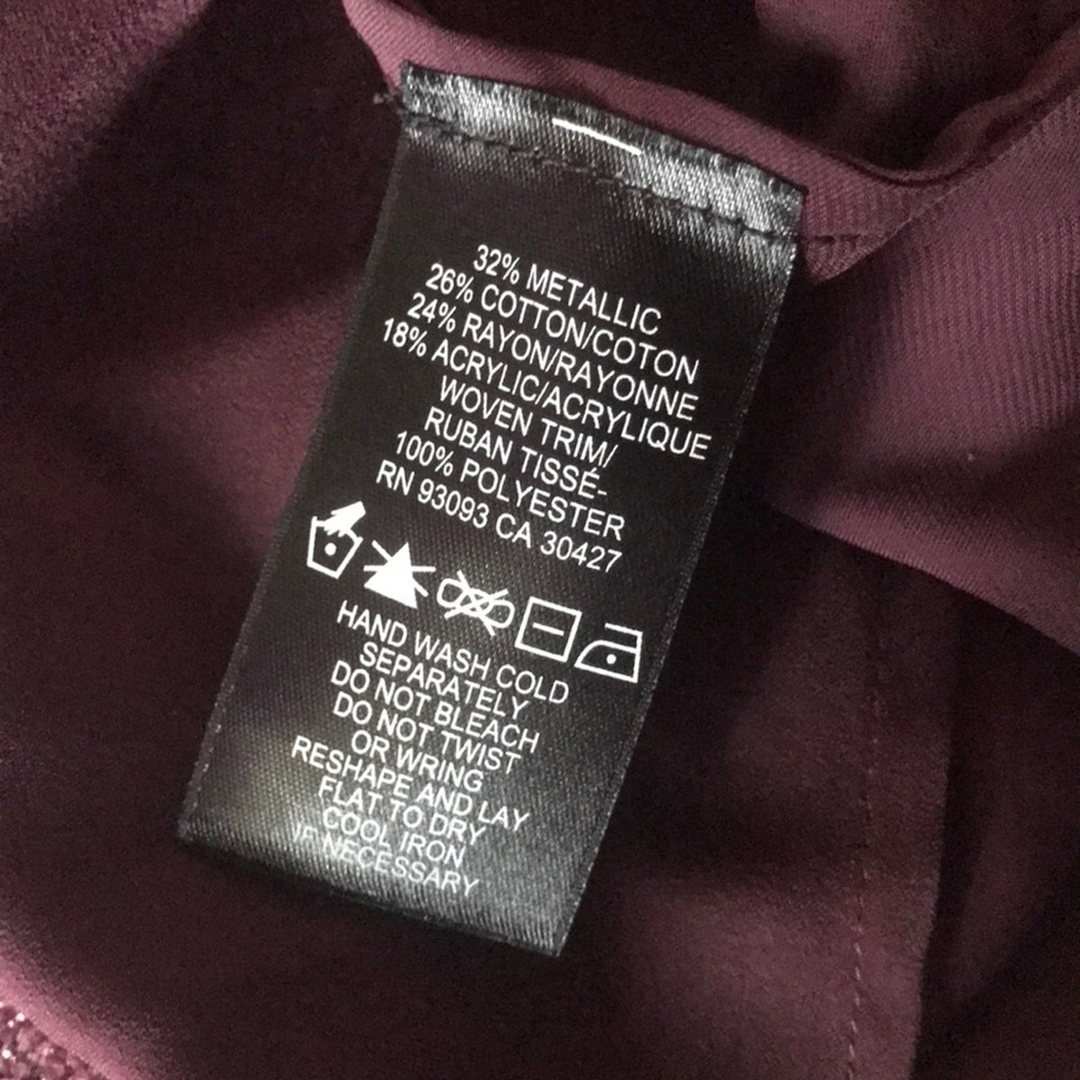 Nic+Zoe Purple Metallic Open Knit Sweater Small