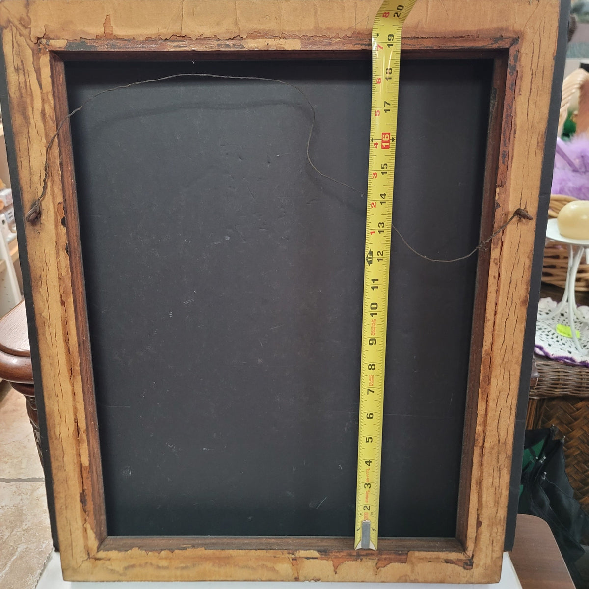 Antique wood frame gold Picture Frame 22" x 18 Oak Leaf Motif