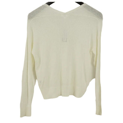 BP. V-Neck Open Weave Lightweight Sweater Top XL/Extra Large in Ivory NWT