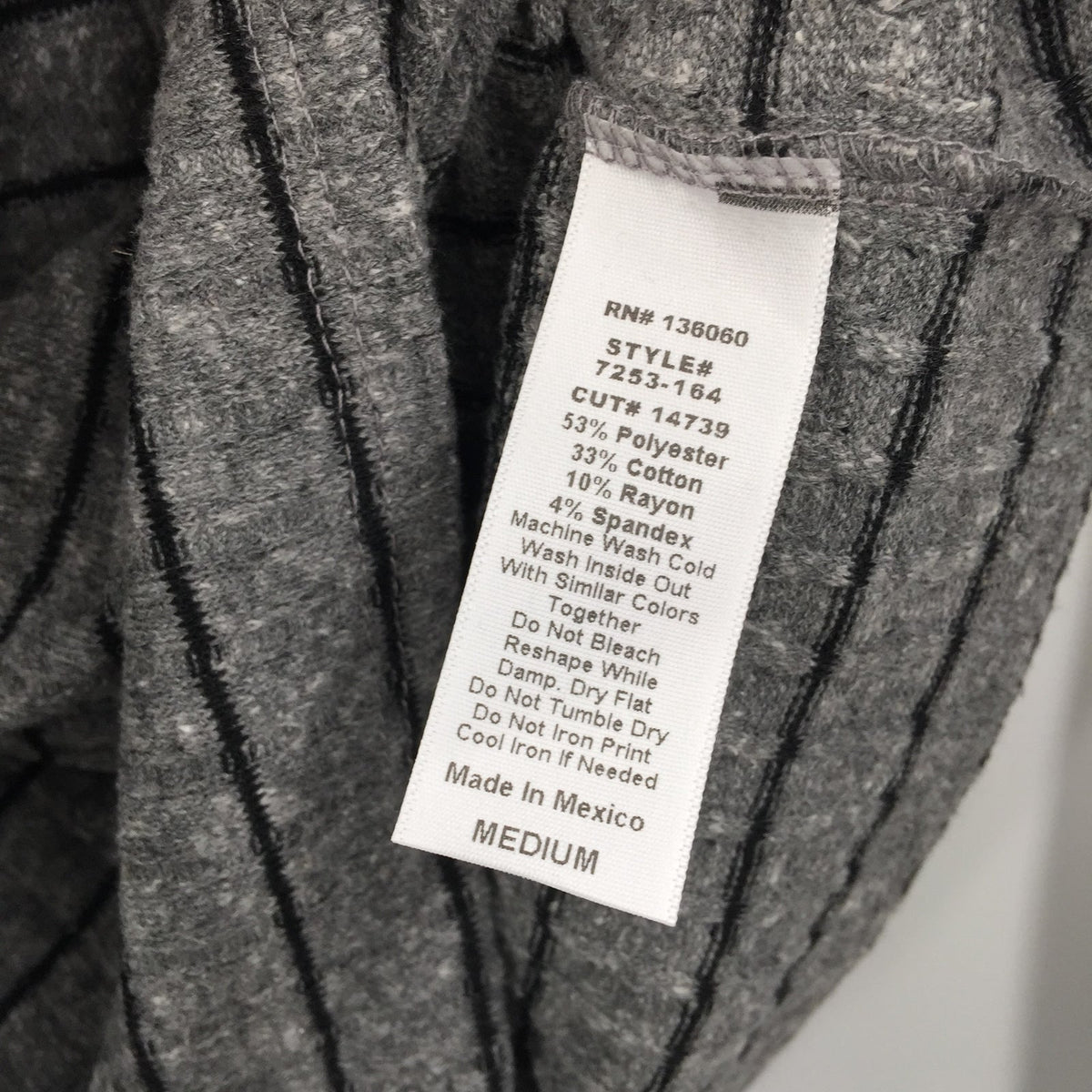PST Project Social Square Neck Striped Knit Top Grey Black Size Medium NWT