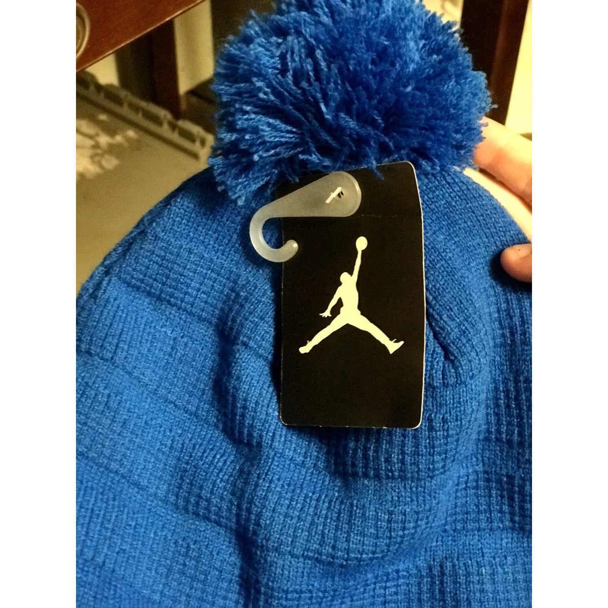 Nike Air Jordan Jumpman NWT Soar Blur Blue Beanie Pom Pom Youth