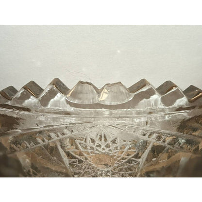 Set of Six EAPG Sawtooth Pressed Glass Bowls 4.5 Inch Slight Damage Around Edges