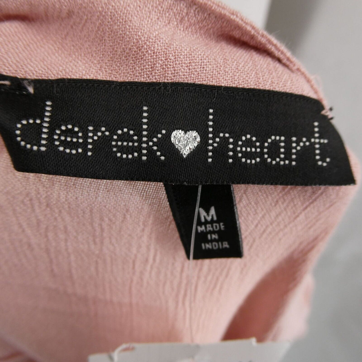 Derek Heart Boho 3/4 Sleeve Peplum Blouse Top Shirt Sz Medium Dusty Rose NWT