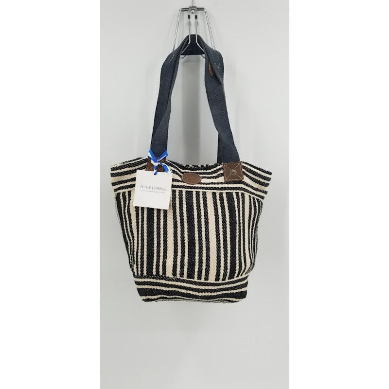 B. The Change striped cotton shoulder bag tote purse soft NWT beachbag
