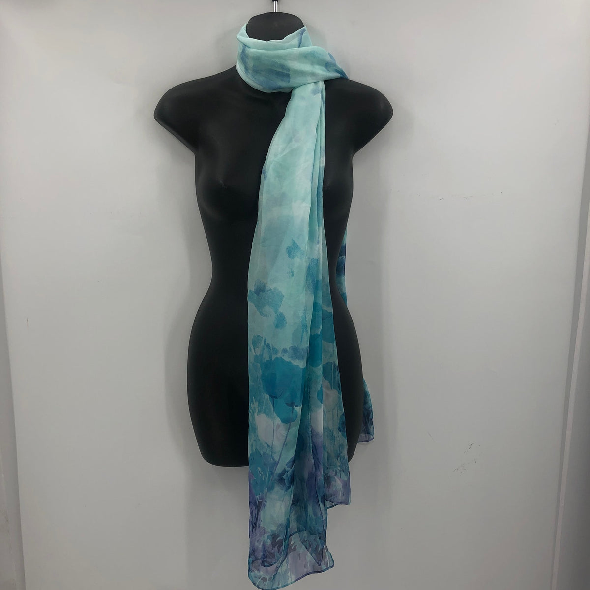 Cajon Women's P0171 Oversize Wrap Scarf Floral Polyester Turquoise One Size NWT
