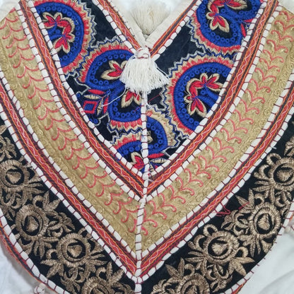 Reclaimed Fabric Indian shoulder purse Gypsy Boho Hippy Bucket Bag 17" X 28" NEW