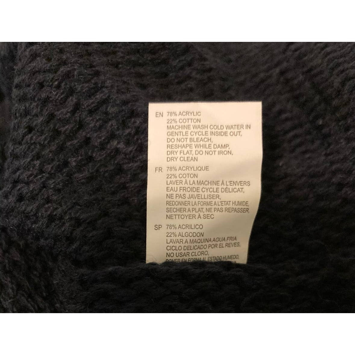 Cloth by Design Women's Turtleneck Poncho Sweater XS Extra Small Black NWT
