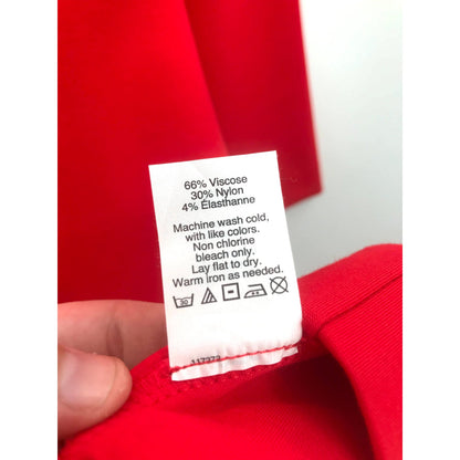 J. Crew Well Made Heavy Ponte Knit Dress Long Sleeves Red Small Modesty