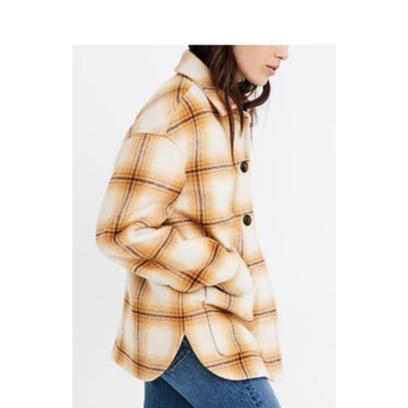Madewell Walton Plaid Flannel Shirt Jacket Sz Medium in Berean Plaid NWT